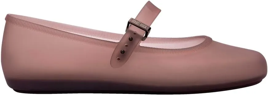 Melissa Soft Ballerina Collection - Seasonless Flats for Women - Classic Ballet Style with Adjustable Strap - Light-as-Air PVC Construction - Soft Foam Insole - Bubblegum Scent