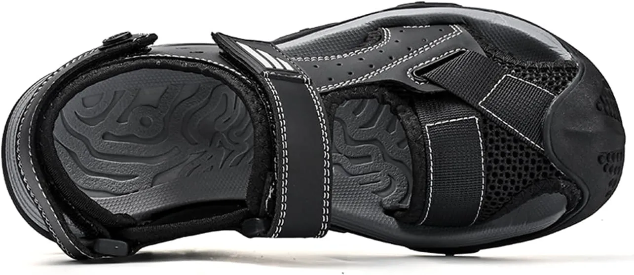 Mens Beach Sandals Outdoor Hiking Sandals Platform Water Shoes for Travel Walking Trekking Camping