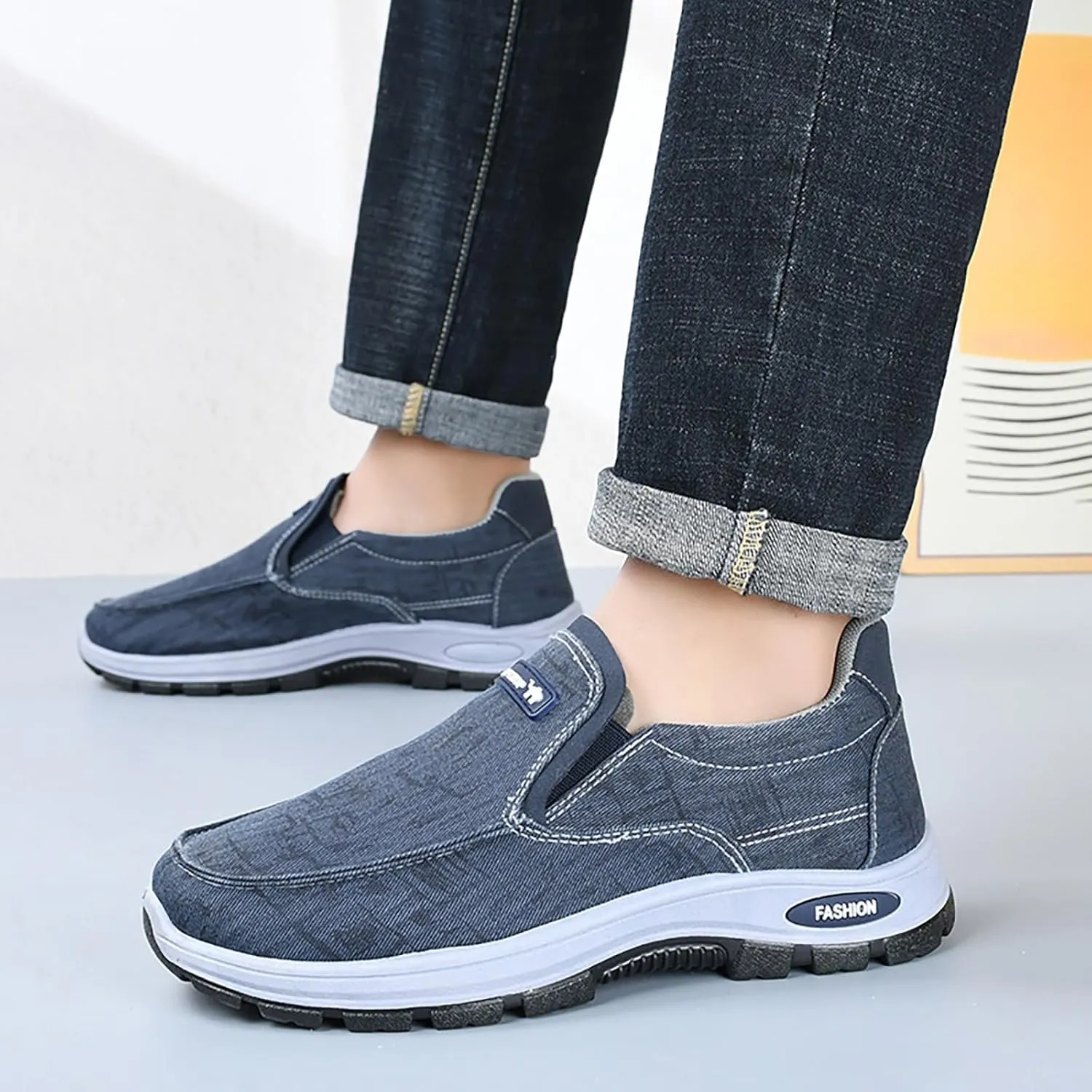 Men's Shoes Breathable Solid Color Casual Soft Sole Comfortable Walking Shoes Mens Leather Dress Boots
