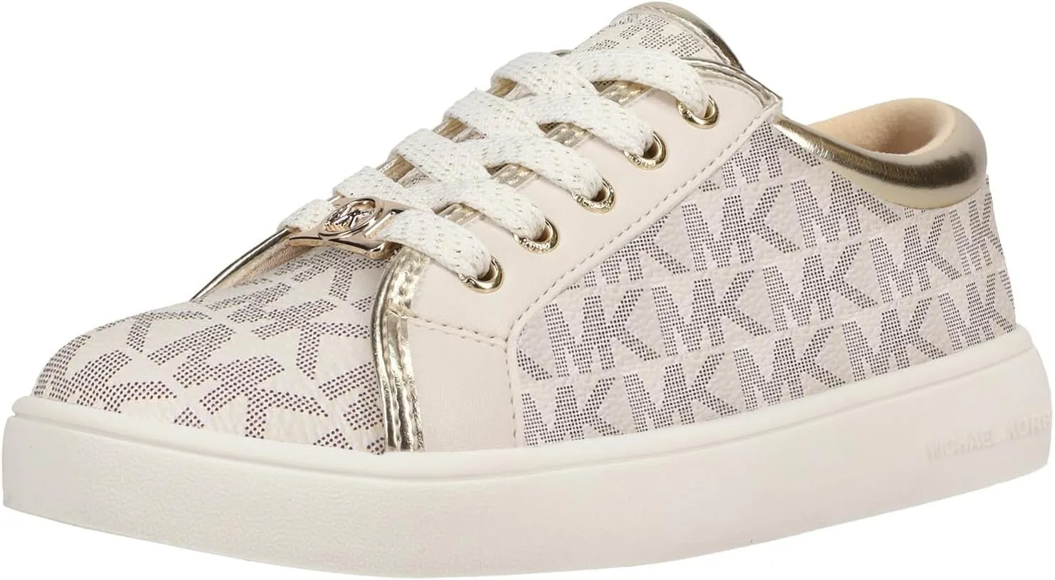 Michael Kors Kids Footwear Girls JEM RALLEY Sneaker, Vanilla/Pale Gold, 1 Little Kid