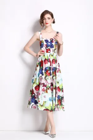Midi Durable Carnival Trackable Flared Thick Dress Strap