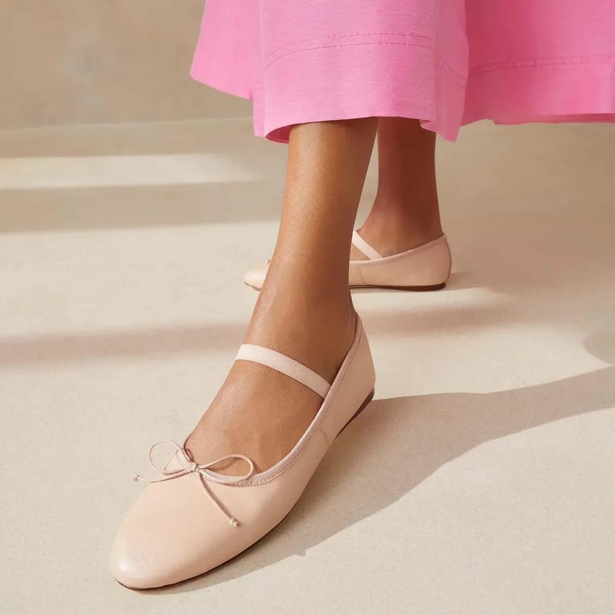 miss left Women Girls Adorable Closed Round Toe Mary Jane Flats Bowknot Elastic Strap Comfortable Dancing Ballet Shoes Size 4-16 US