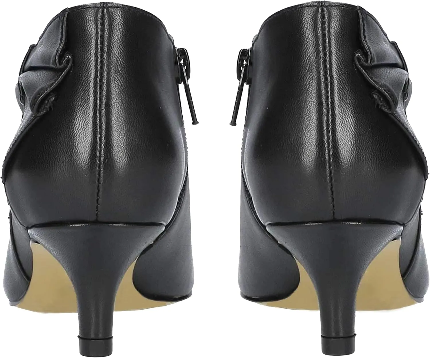 MOOMMO Women Low Kitten Heel Suede Ankle Boots Bow Pointed Closed Toe Zipper Chelsea Boots 2" Heels Buckle Strap Faux Suede Boot Zip Up Short Dress Booties Fall Office Wedding Comfy Cute 4-11 M US