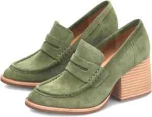MOOMMO Women's Chunky Platform Loafers Pumps Round Closed Toe Slip On Penny Loafers Suede Block High Heels Oxford Shoes Formal Classic Thick Heel Dress Loafer Office Ladies Vintage Comfort 4-11 M US