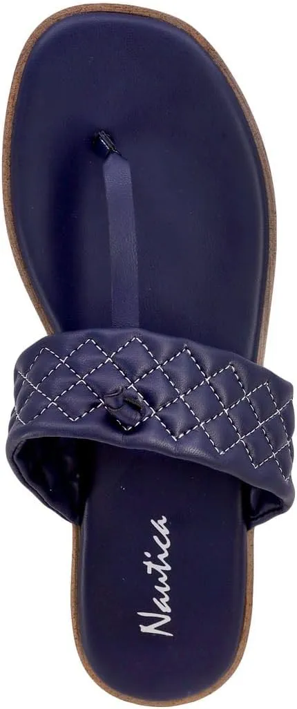 Nautica Women’s Woven Strap Thong Sandals – Comfortable Flat Slip-On Flip-Flops for Beach, Travel, and Everyday Casual Wear