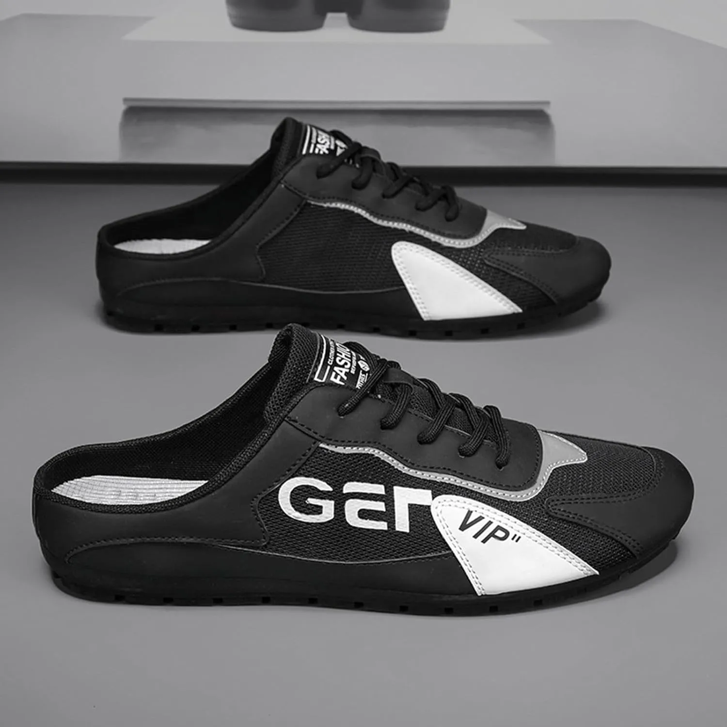 New Men's Shoes Trend Versatile Casual Shoes Lazy Man Half Slipperboard Shoes Shoes Male Loafer Shoes Men Casual Shoes