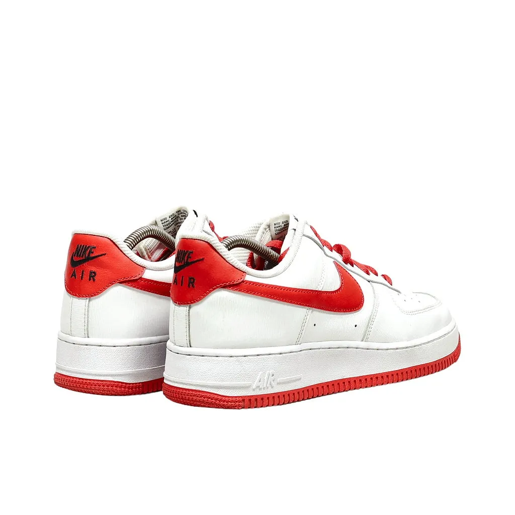 Nike Air Force 1 Low-Top Sneakers Leather White Color For Men