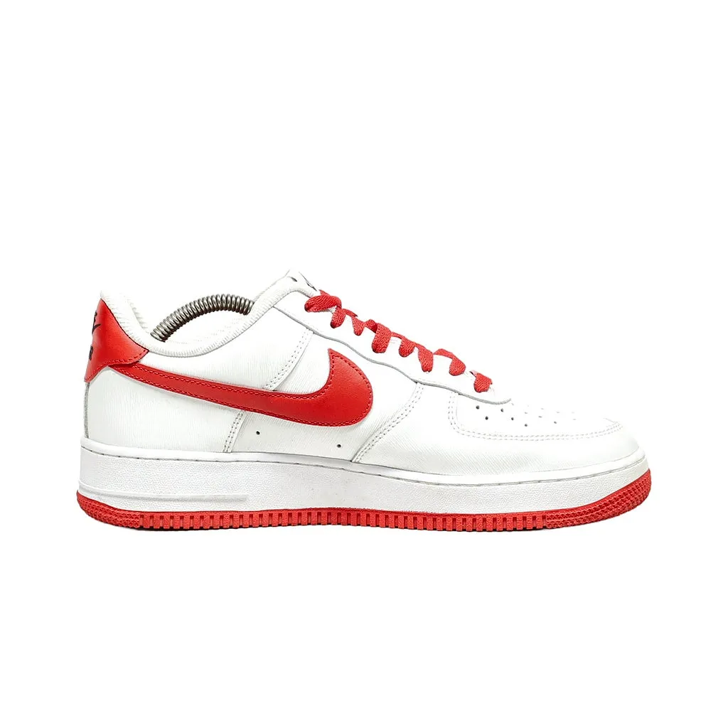 Nike Air Force 1 Low-Top Sneakers Leather White Color For Men