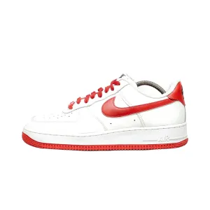 Nike Air Force 1 Low-Top Sneakers Leather White Color For Men