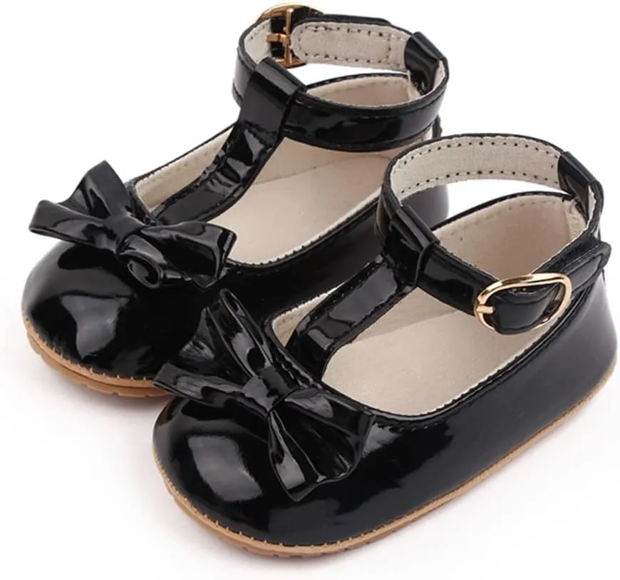 OAISNIT Baby Girl Shoes Mary Jane Flats Anti-Slip Princess Wedding Dress Infant Girl Soft Lightweight Crib Shoes