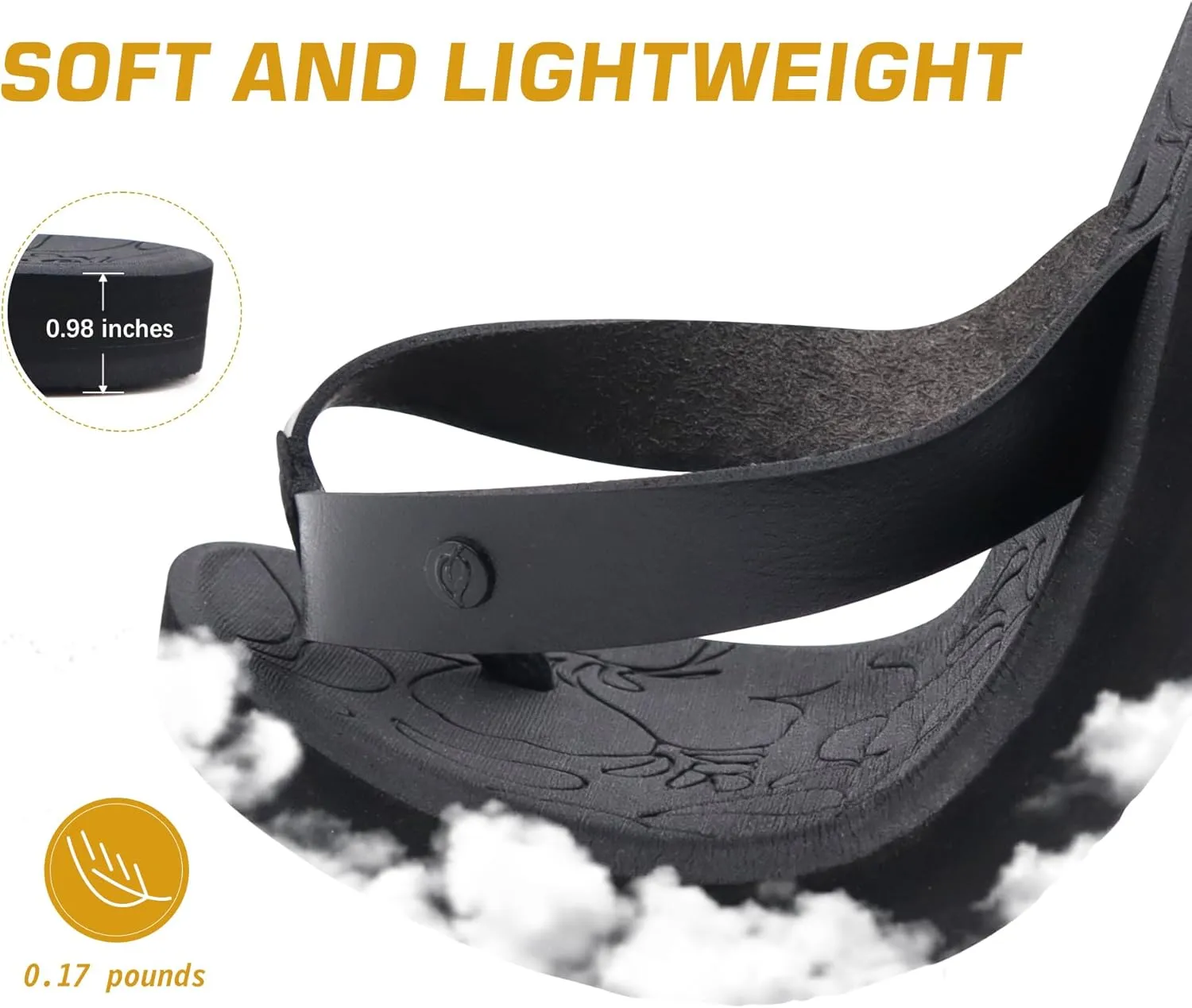 ONCAI Women's Flip Flops Arch Support Yoga Mat Summer Beach Woman Thong Sandals with Orthotic Rubber Soles(US Size 5-11)