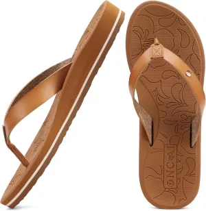 ONCAI Women's Flip Flops Arch Support Yoga Mat Summer Beach Woman Thong Sandals with Orthotic Rubber Soles(US Size 5-11)