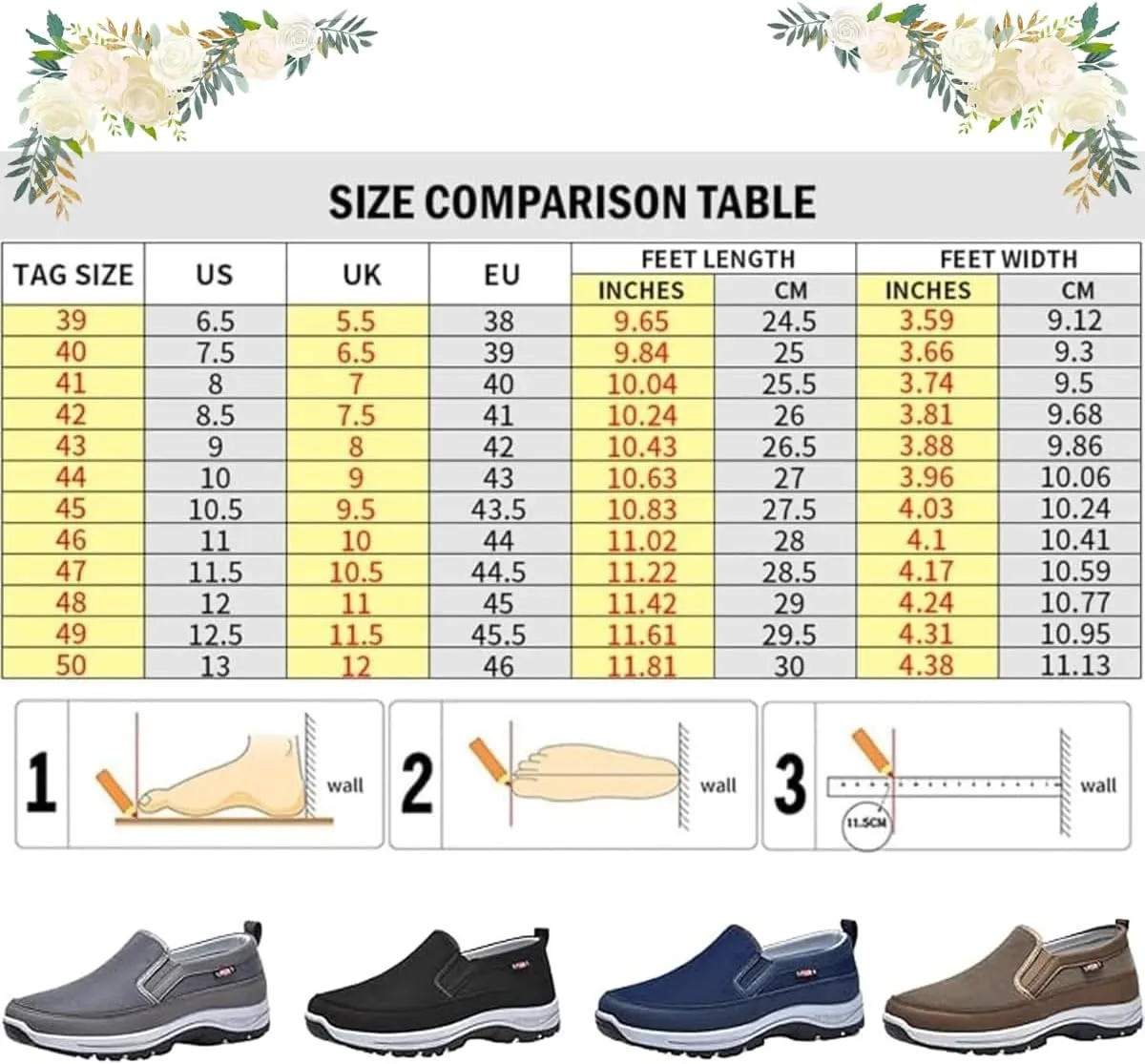 Orthowalkway Mens Shoes,Men's Arch Support Slip-on Canvas Loafers,Outdoor Casual Non Slip Orthopedic Sneakers Flats Boat Shoes