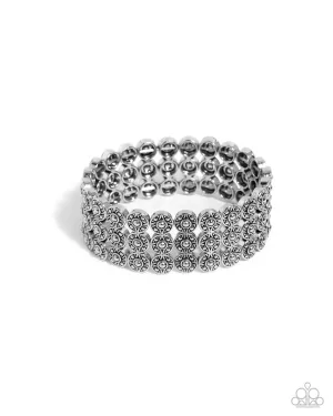 Passionate Pattern Silver Bracelet Paparazzi