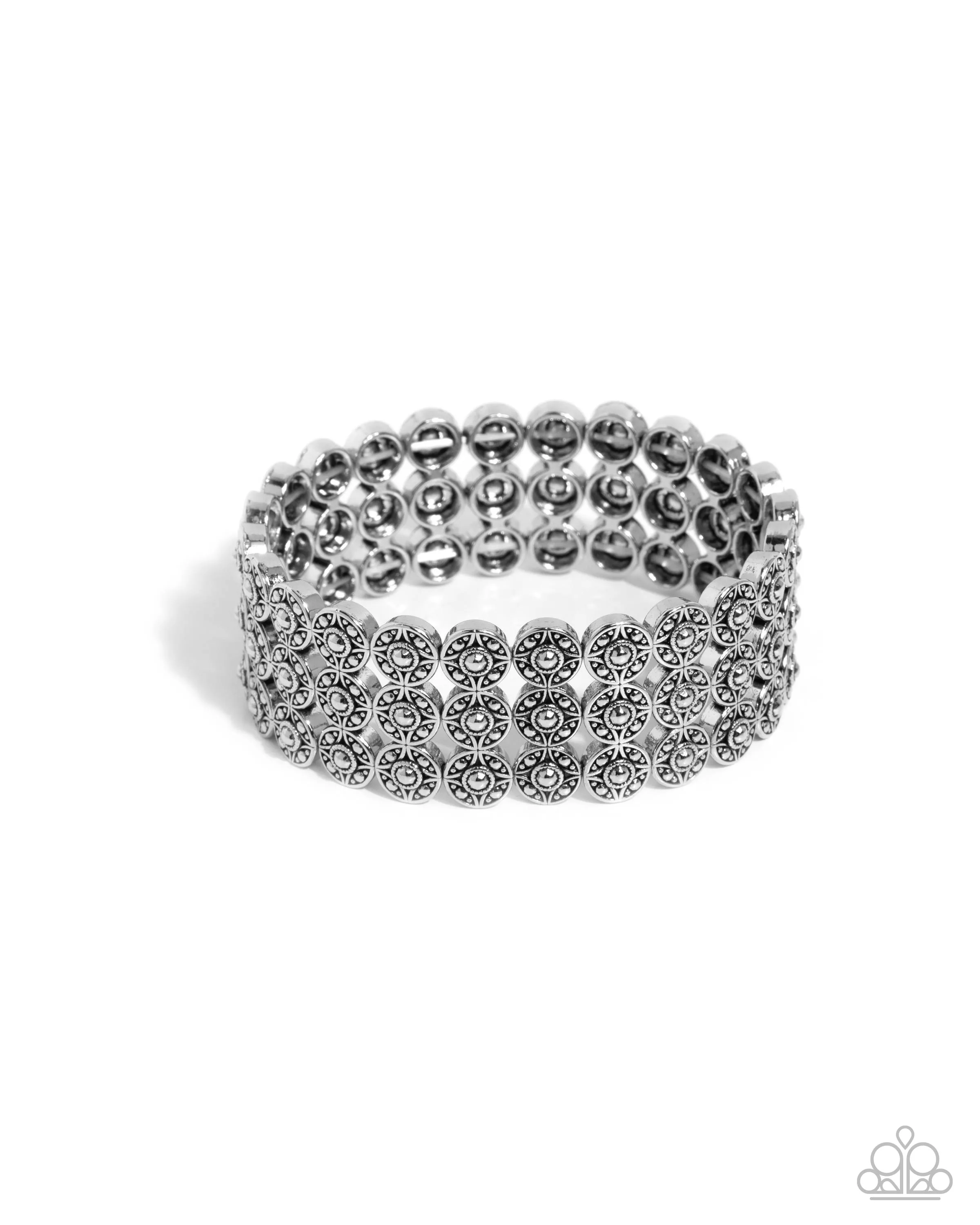 Passionate Pattern Silver Bracelet Paparazzi