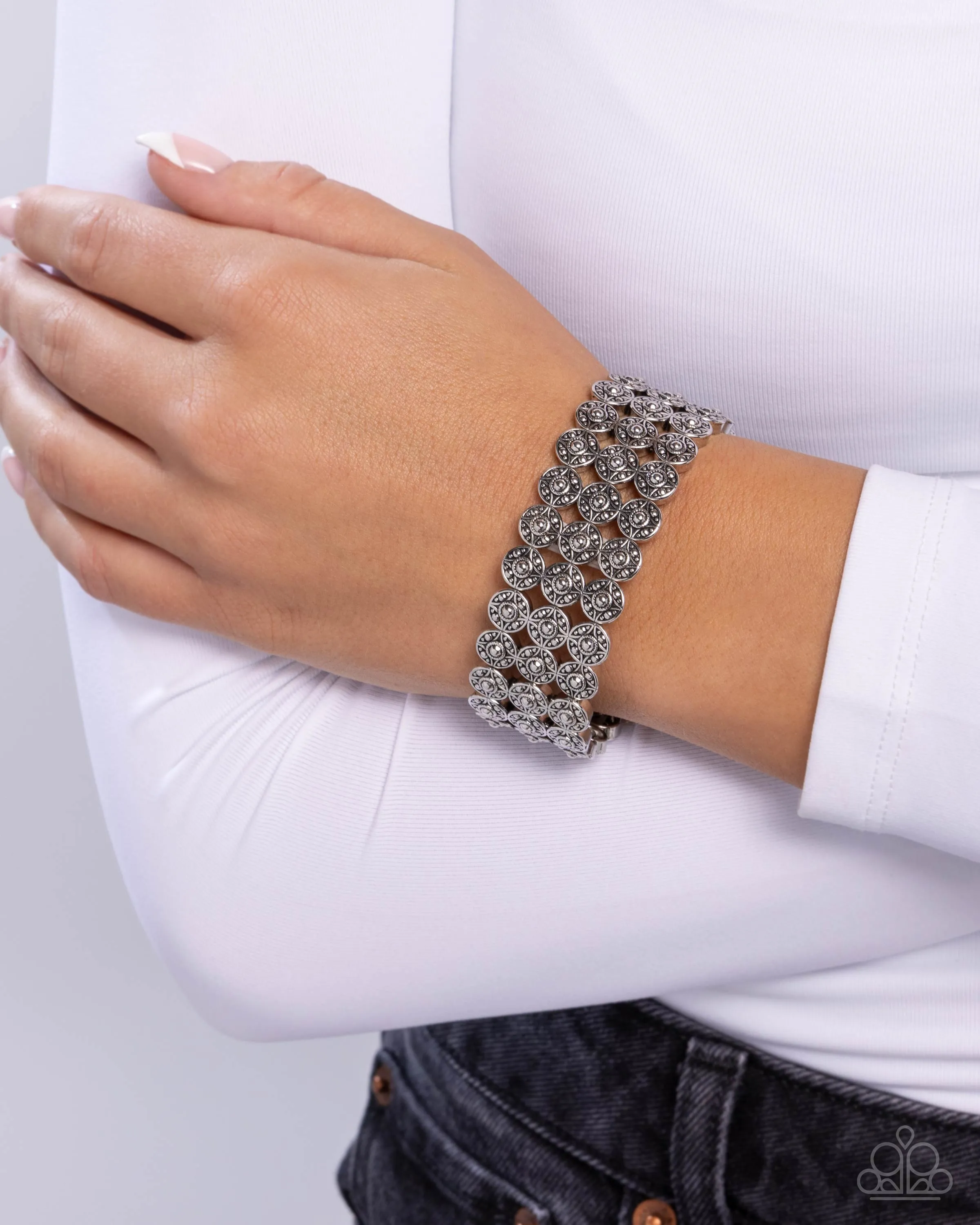 Passionate Pattern Silver Bracelet Paparazzi