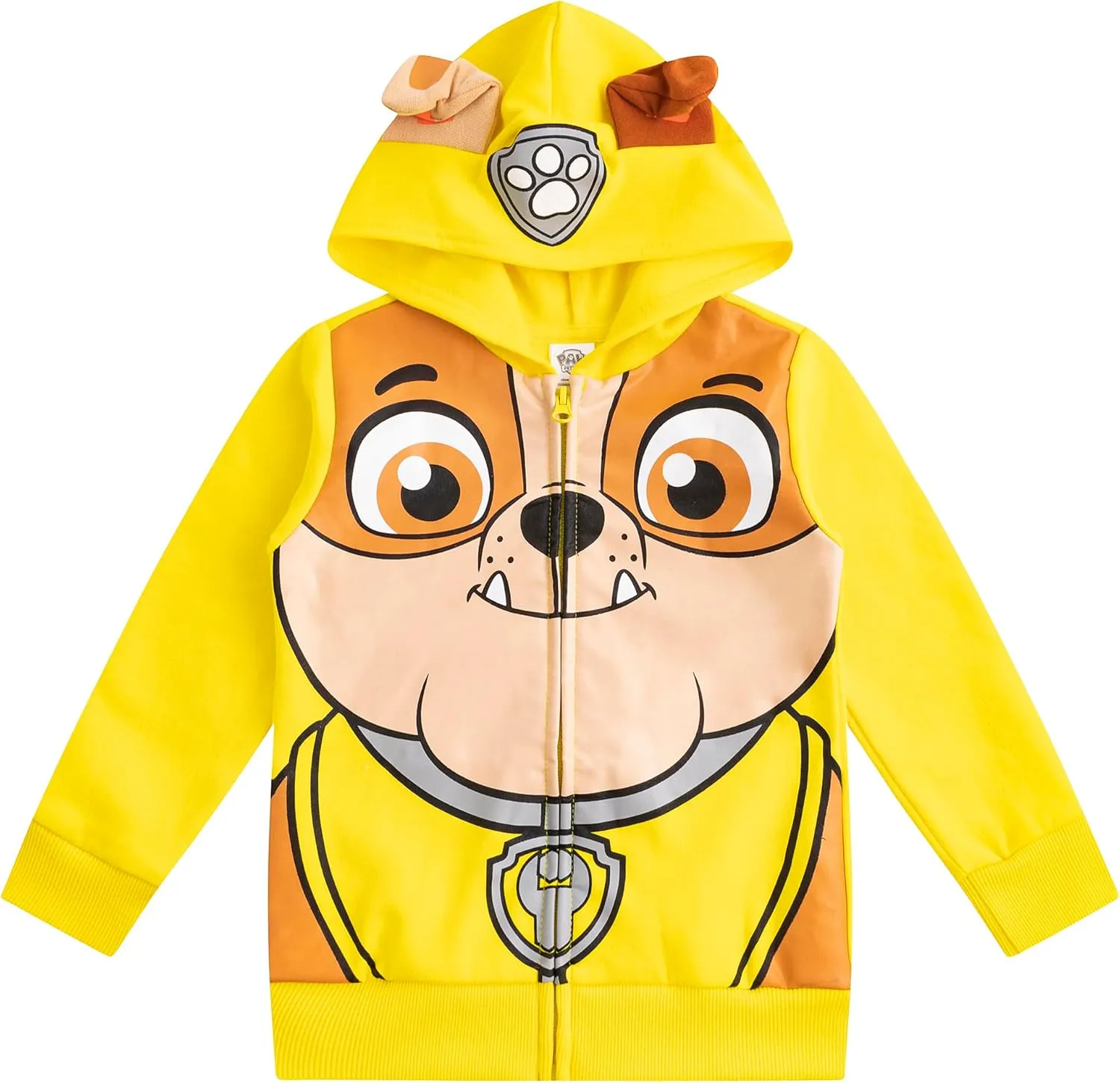 Paw Patrol Nickelodeon Marshall, Rubble or Chase Boys Zip Up Hoodie for Toddler and Little Kids