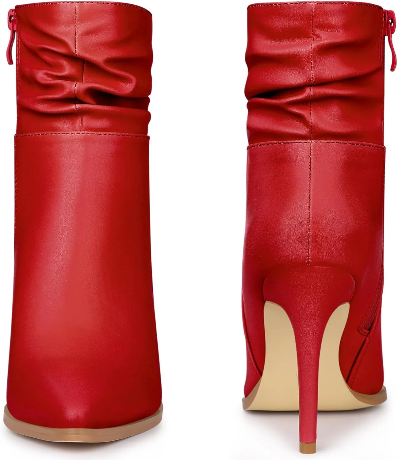 Perphy Slouch Pointed Toe Stiletto Heel Ankle Bootie Dressy Boots for Women