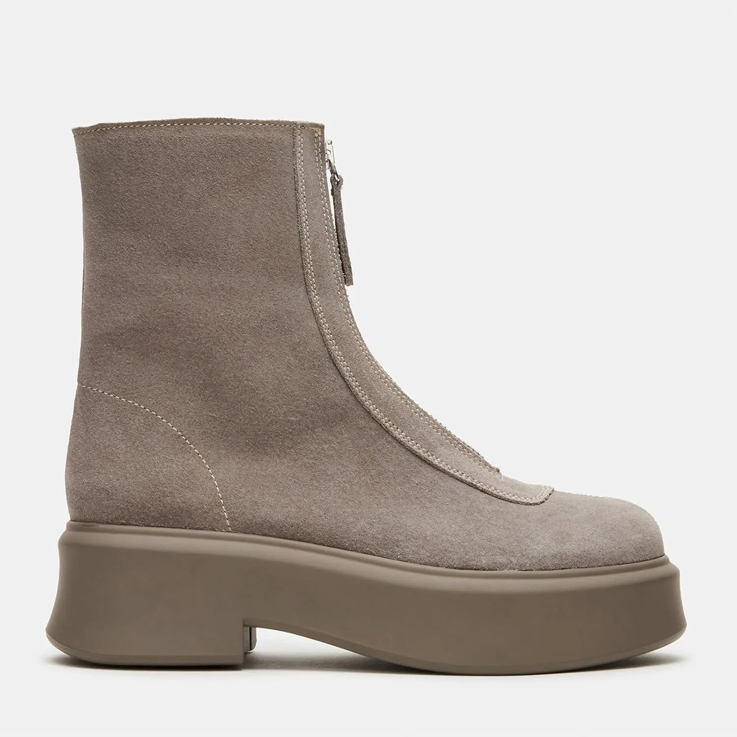 Platform Ankle Boots for Women Comfortable Chelsea Block Heel Booties with Zipper Casual Dressy Combat Mini Snow Boots