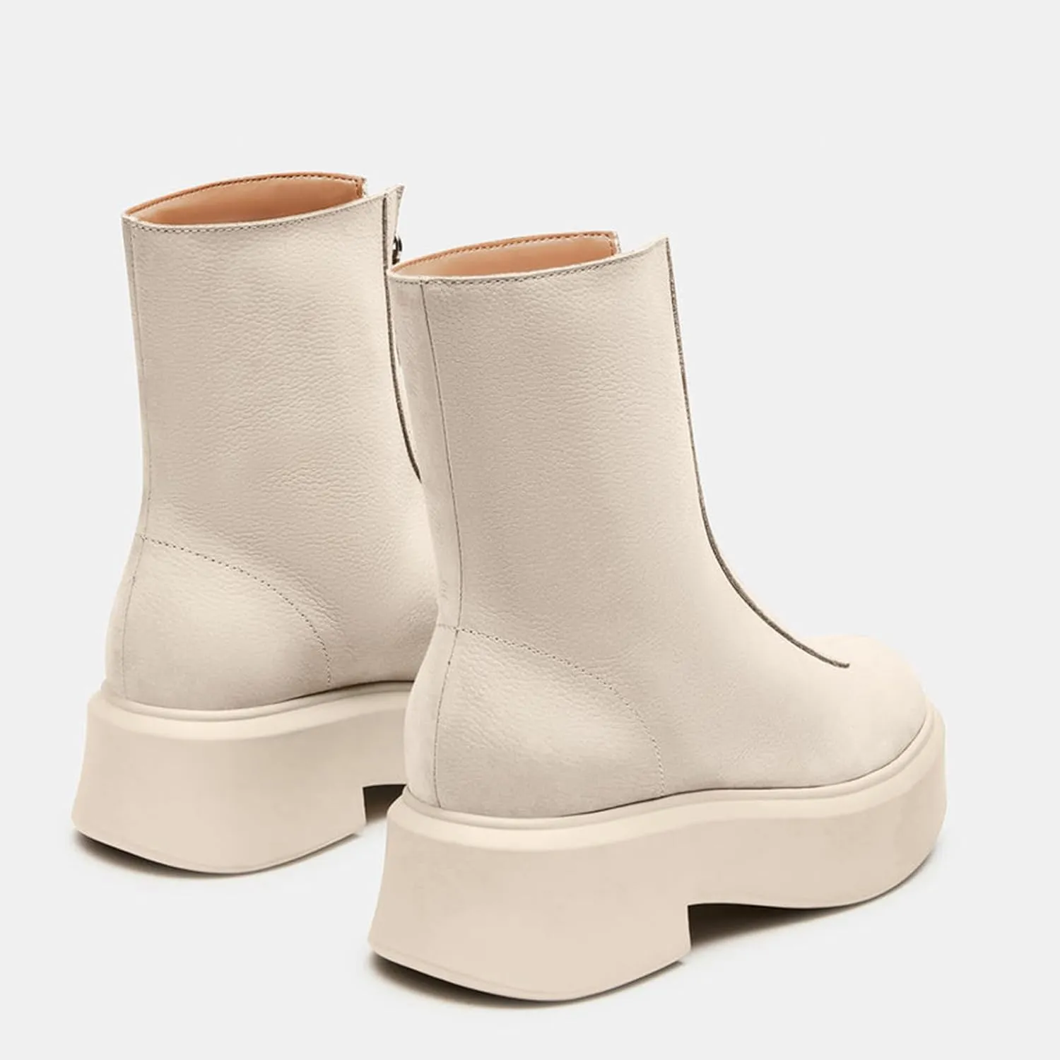 Platform Ankle Boots for Women Comfortable Chelsea Block Heel Booties with Zipper Casual Dressy Combat Mini Snow Boots