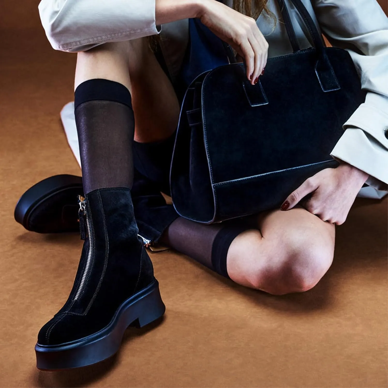 Platform Ankle Boots for Women Comfortable Chelsea Block Heel Booties with Zipper Casual Dressy Combat Mini Snow Boots