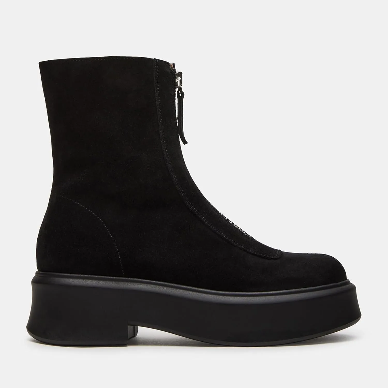 Platform Ankle Boots for Women Comfortable Chelsea Block Heel Booties with Zipper Casual Dressy Combat Mini Snow Boots