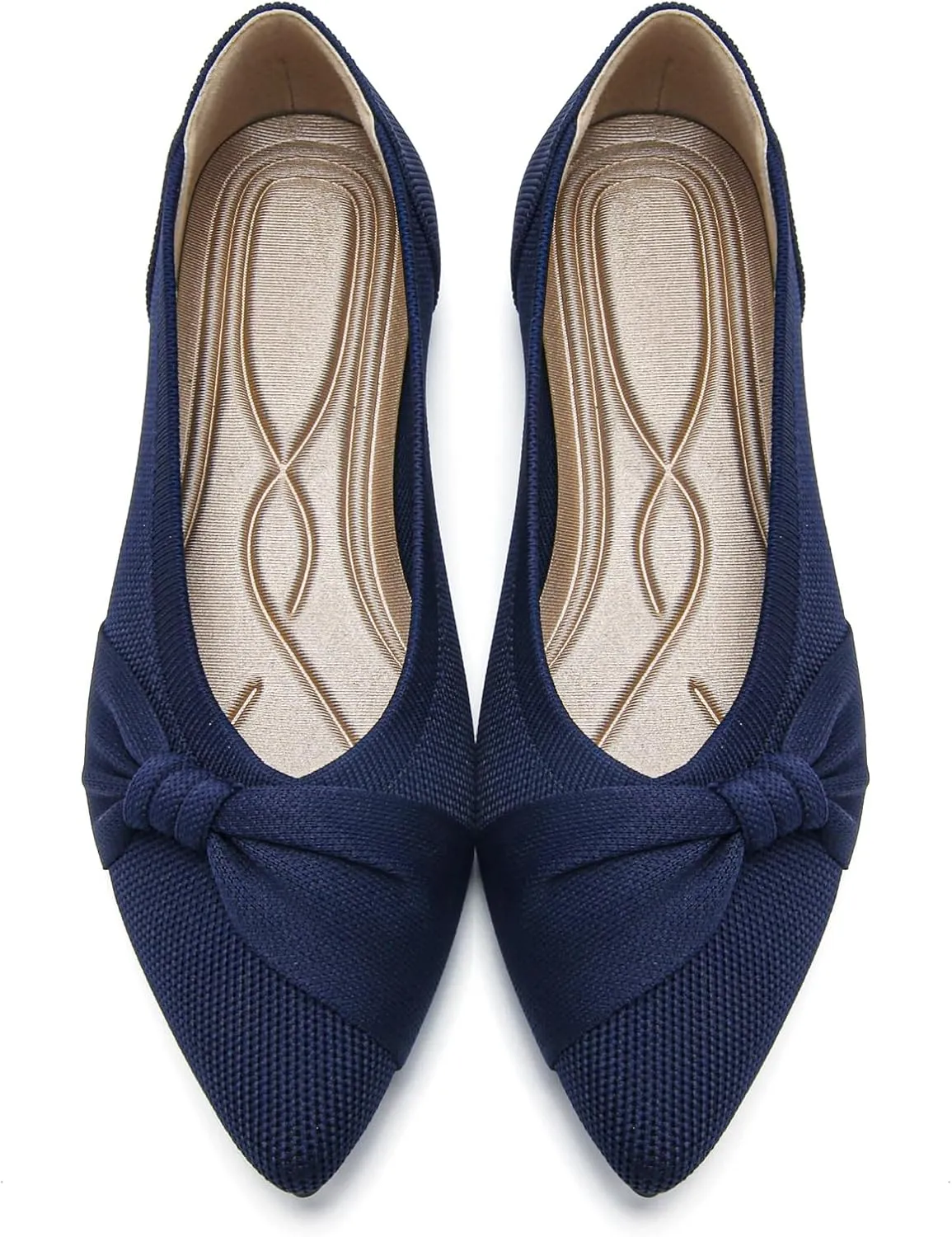 Pointed Toe Flats for Women Ballet Flats Comfortable Dressy Knit Lightweight Casual for Work Office Womens Flats