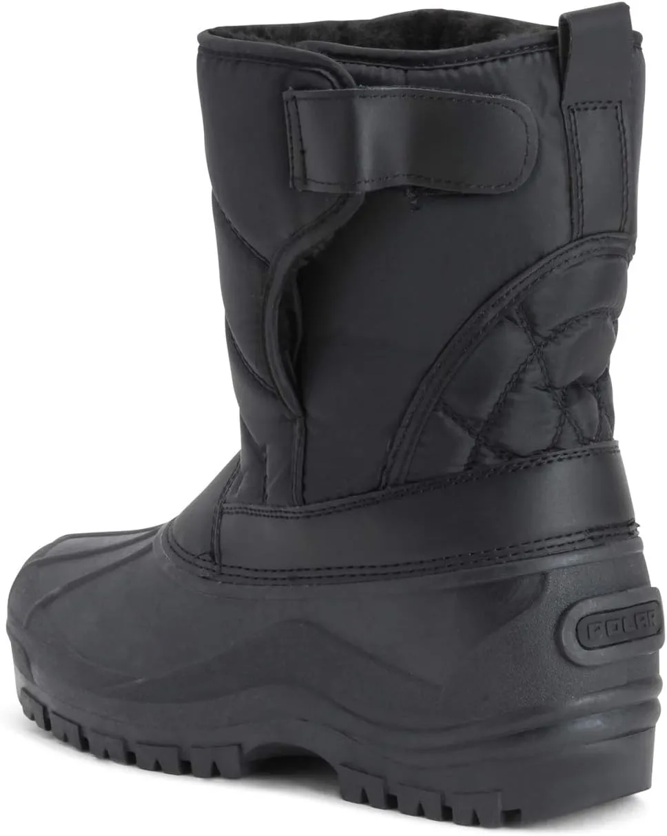 POLAR Mens Muck Nylon Strap Lace Up Duck Snow Winter Flat Rain Outdoor Boots