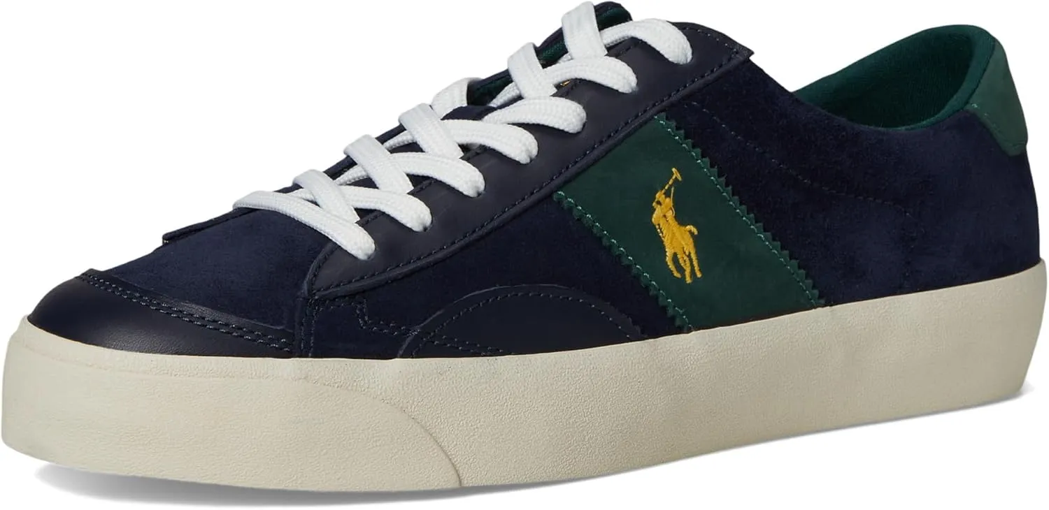 POLO RALPH LAUREN Men's Suede Leather-Sayer Sport-Sneakers-Low Top Lace