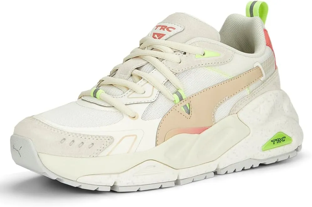 PUMA Womens TRC Mira Tech Pop Lace Up Sneakers Shoes Casual - Off White