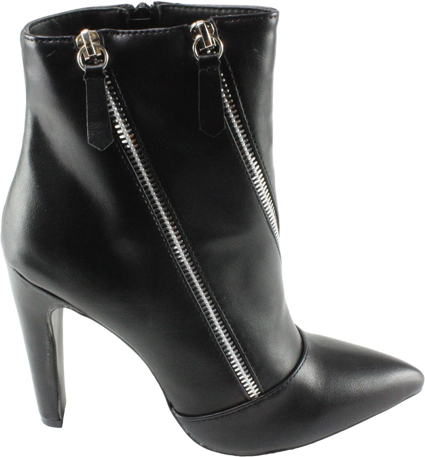 Qupid Women's Wink-09 Pointed Toe High Heel Ankle Boots