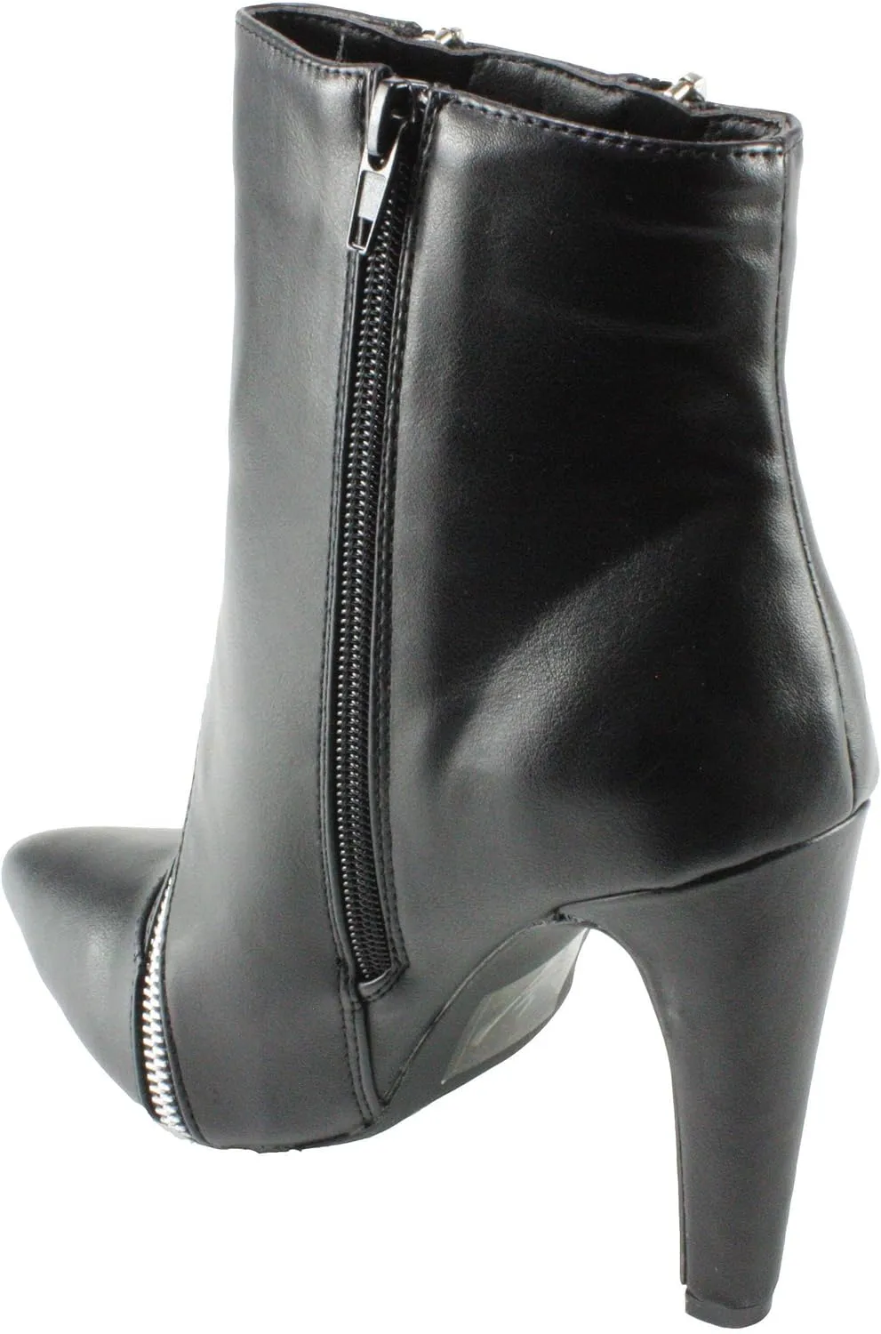 Qupid Women's Wink-09 Pointed Toe High Heel Ankle Boots