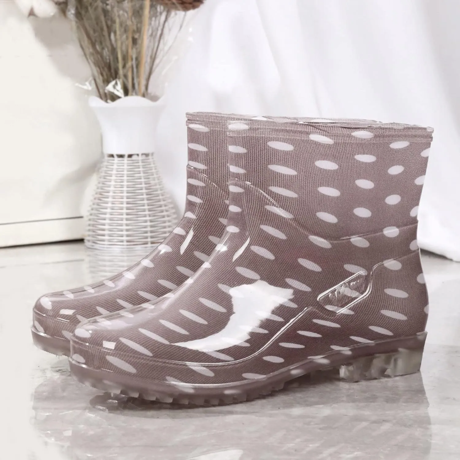 Rain Boots Women Women's Ankle Rain Boots Waterproof Garden Shoes Outdoor Rain Shoes for Hunting Gardening Farming