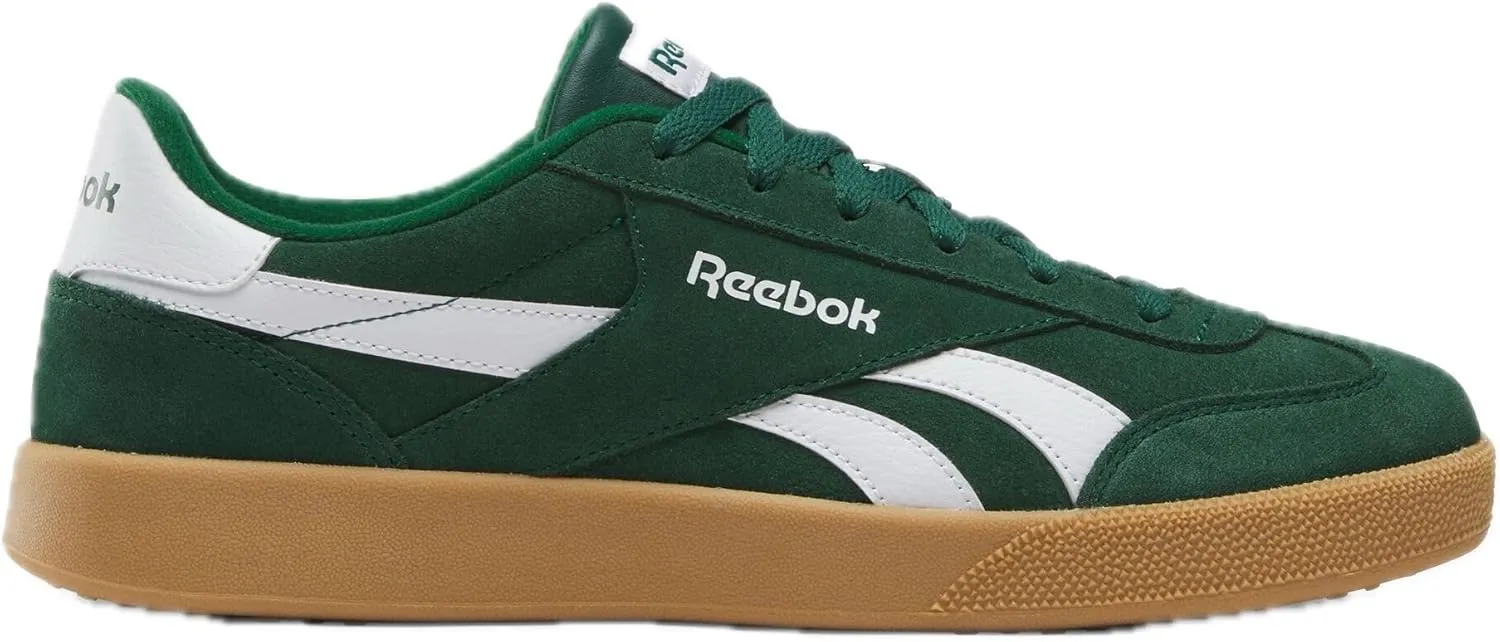 Reebok Unisex Smash Edge Sneaker, Dark Green/White/Gum, 8.5 US Men
