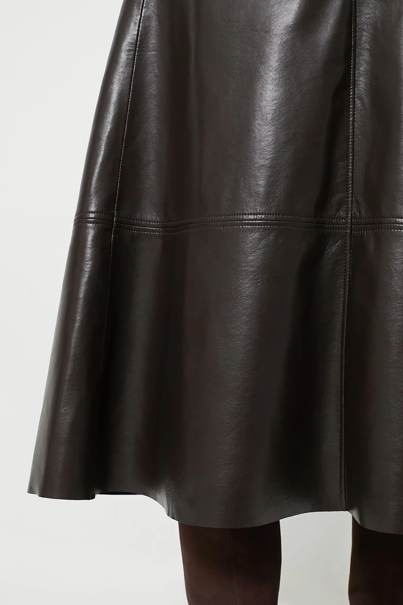 Remote-controlled Cassia Chocolate Skirt Leather Service-focused
