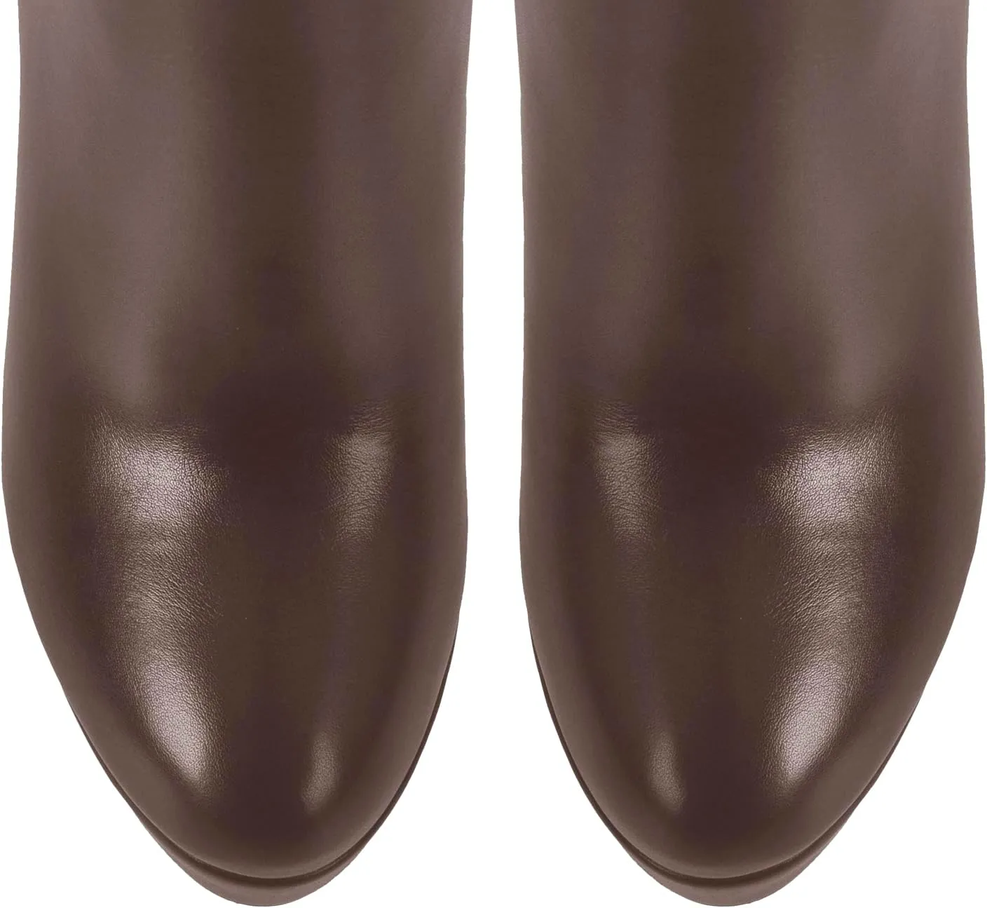 richealnini Platform Knee High Boots for Women Side Zip Up Tall Boots with Block Heel Comfort Long Boots