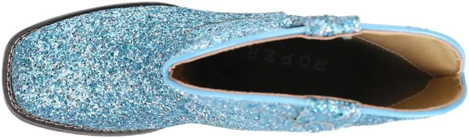 ROPER Toddler Girls Glitter Galore Square Toe Casual Boots Ankle - Blue