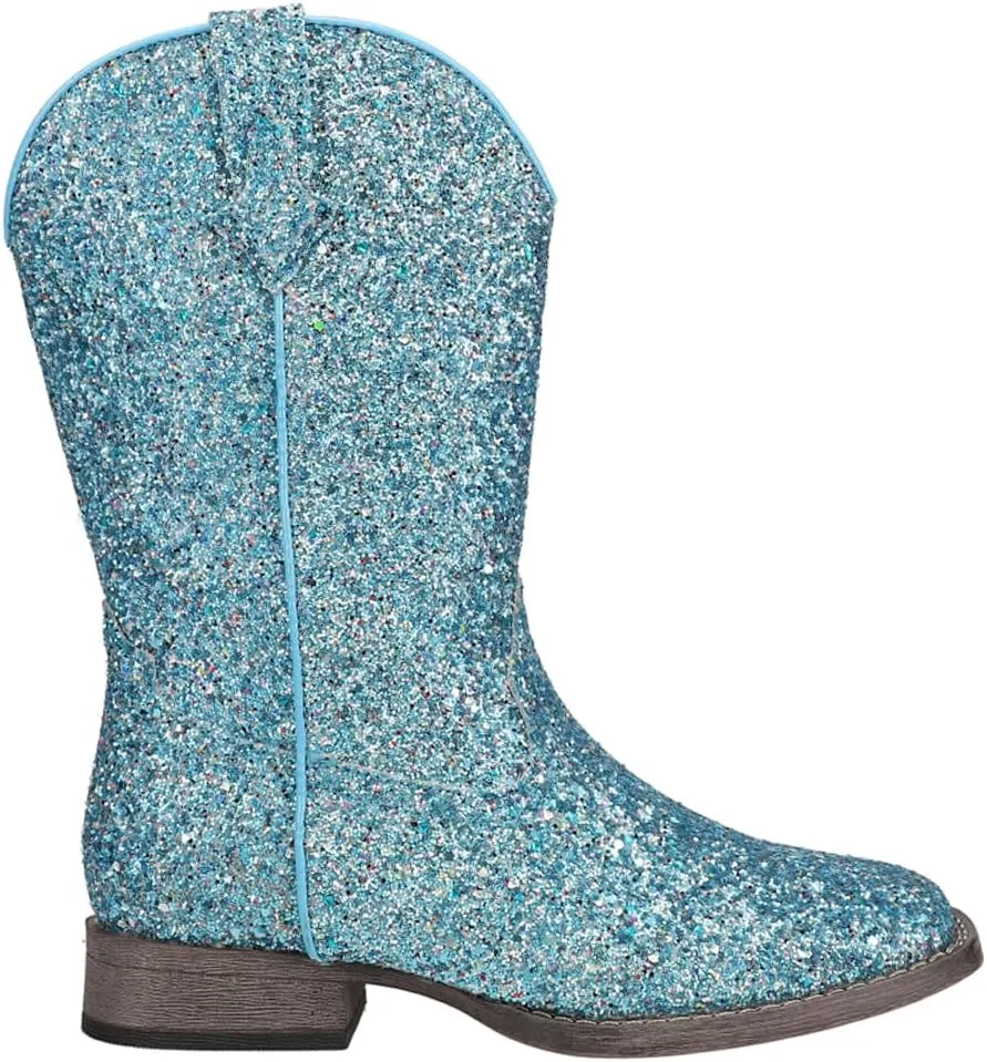 ROPER Toddler Girls Glitter Galore Square Toe Casual Boots Ankle - Blue