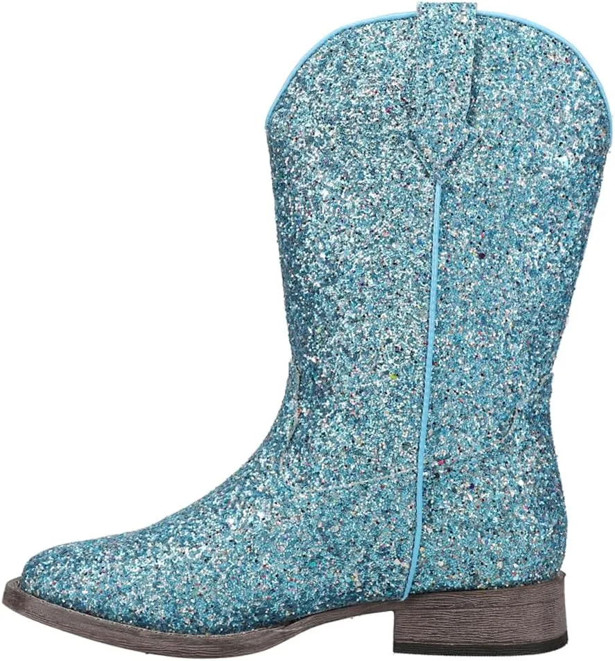 ROPER Toddler Girls Glitter Galore Square Toe Casual Boots Ankle - Blue