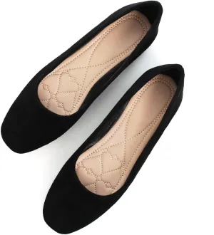 SAILING LU Flats for Women Comfortable Solid Color Soft Flats Square Toe Ballet Casual Work Shoes Dressy Slip-ons Loafers