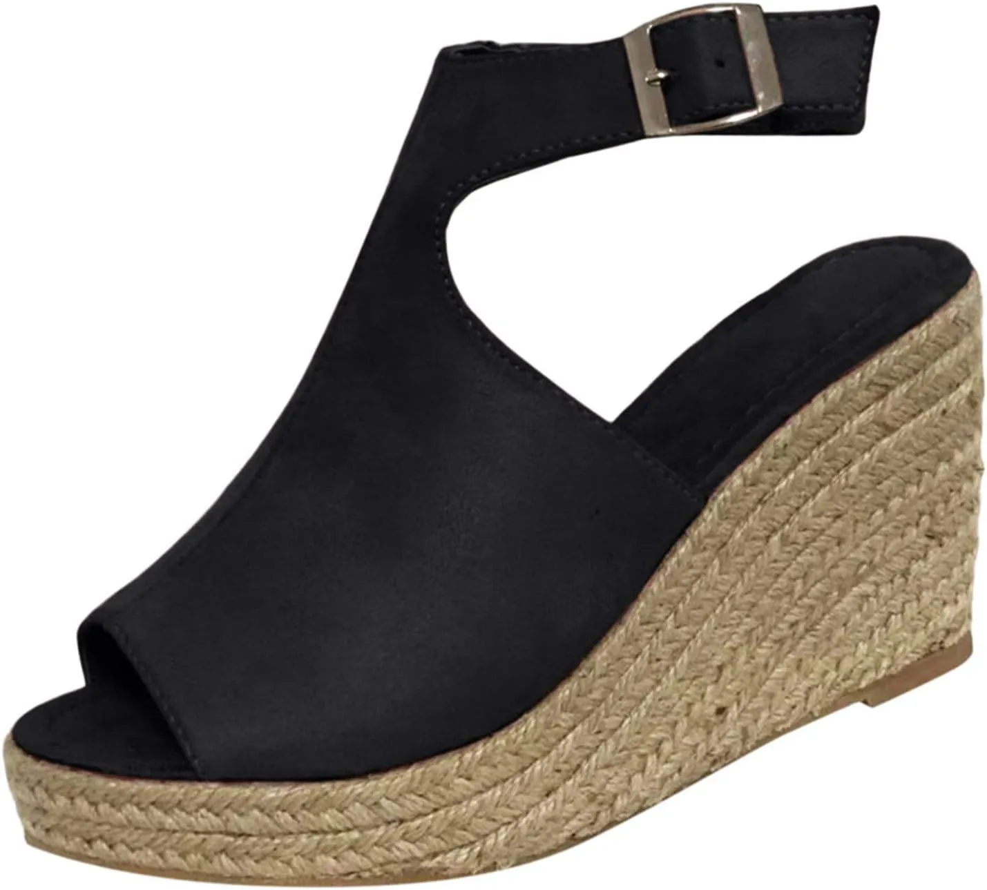 Sandals Women Dressy Summer, Sandals for Women Suede Peep Toe Ankle Booties Cut Out Stacked Heel Ankle Boots