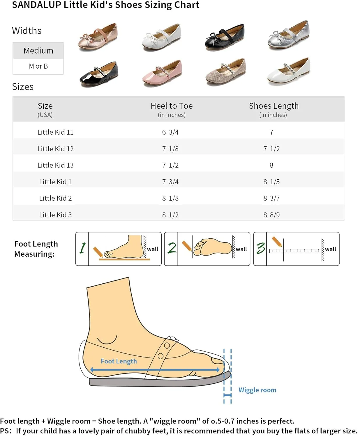 SANDALUP Girls Flats Slip-on Ballet Flats with Elastic Strap and Bow Knot