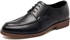 Santimon Oxford Shoes for Men, Lace up Classic Leather Dress Shoes Business Derby Shoes
