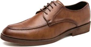 Santimon Oxford Shoes for Men, Lace up Classic Leather Dress Shoes Business Derby Shoes