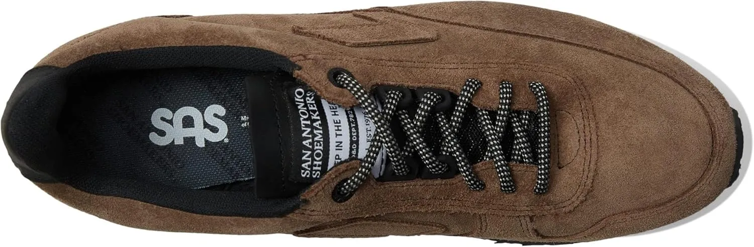 SAS® 7Eventy6ix-Y Running Shoes for Men – Leather and Textile Construction – Almond Toe – Lace-up Closure