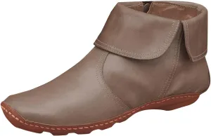 SBGMoSJ Black Leather Ankle Boots for Women Chunky Heel Wide Width Open Toe Booties for Women Low Heel Womens Leather Ankle Boots Heel Brown Leather Wedges for Women Ankle Boot Women
