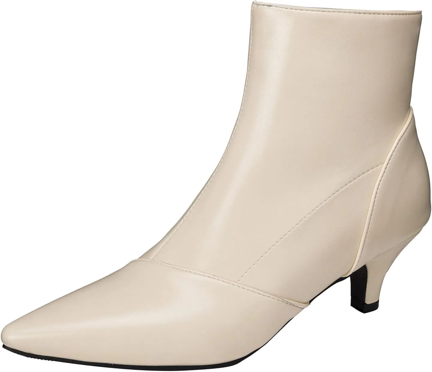 SHEMEE Fashion Womens Kitten Heels Ankle Boots Sexy Pointy Toe Booties Mid Heels Zipper Work Party Dress Shoes