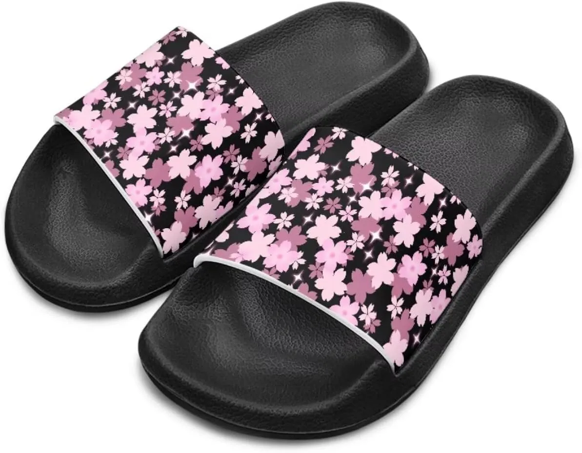 Slides for Girls Slides for Girls Toddler Slippers Shower Bathroom Non-Slip Open Toe Super Comfy Home House Slide Sandals