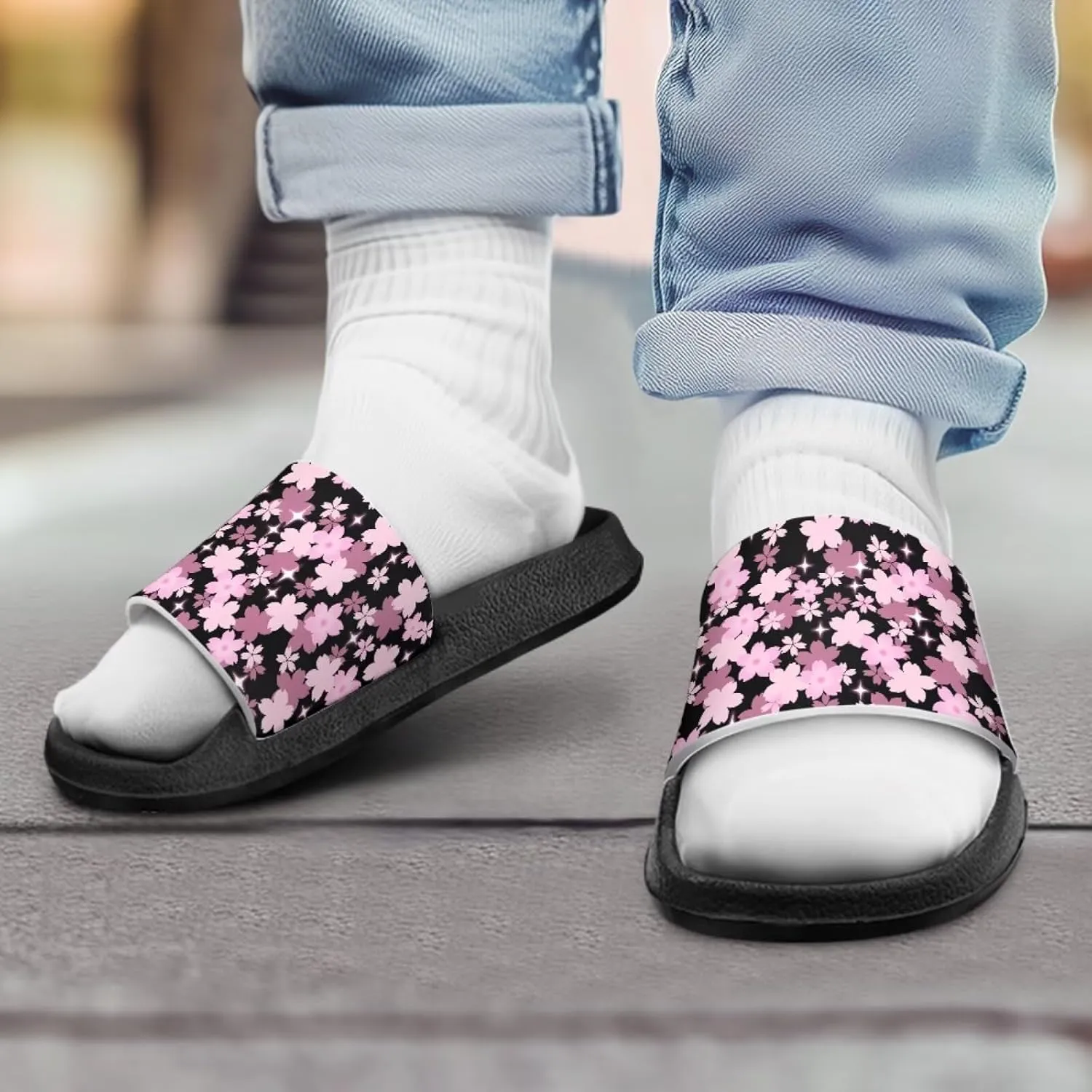 Slides for Girls Slides for Girls Toddler Slippers Shower Bathroom Non-Slip Open Toe Super Comfy Home House Slide Sandals