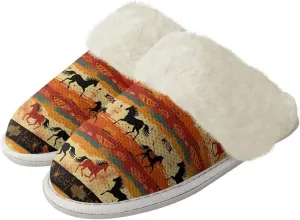 Slippers for Women Men Comfort Slip On Winter Warm House Shoes Unisex Lightweight Non Skid Plush Slipper Flats for Bath Hotel Home Non Skid Rubber Sole